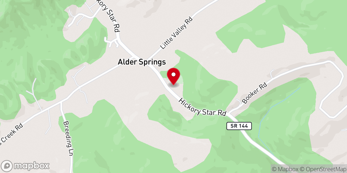 Map showing location of Maynardville Fellowship Baptist Church