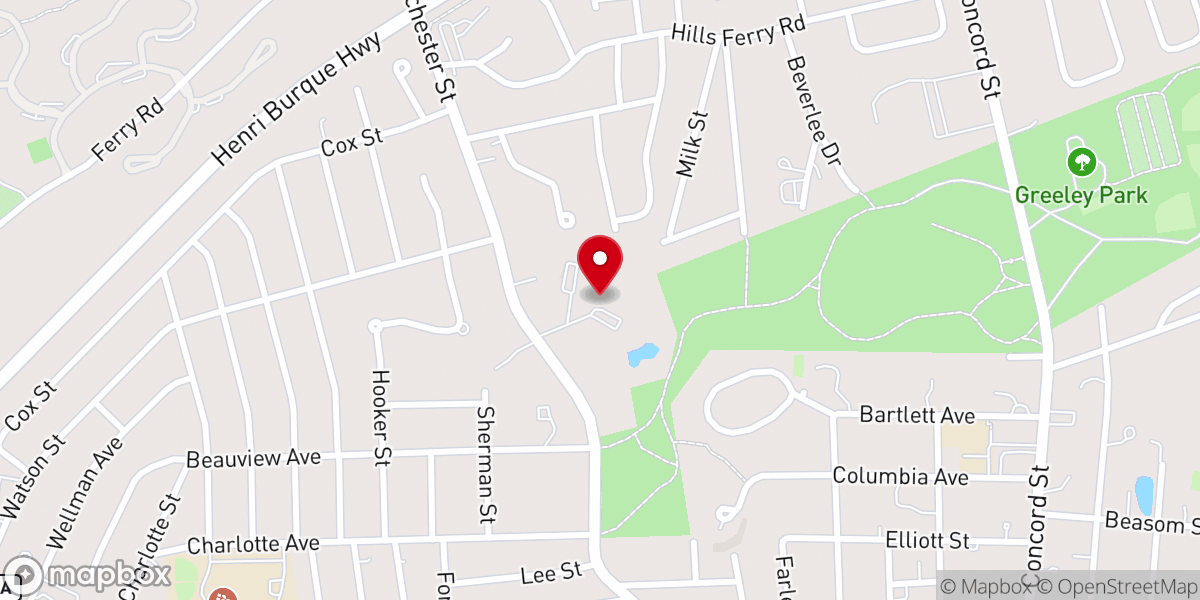 Map showing location of First Baptist Church of Nashua
