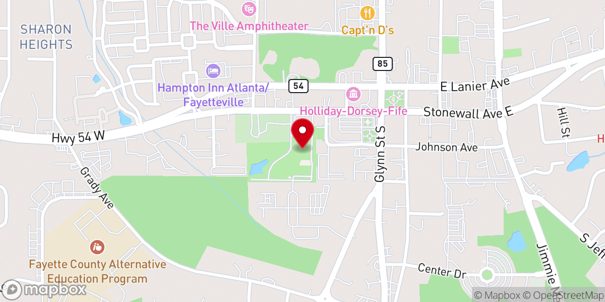 Map showing location of Southside Church, Fayetteville