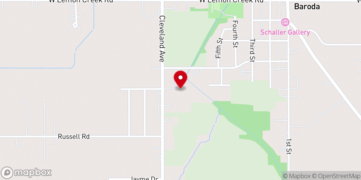 Map showing location of St Johns Evangelical Lutheran