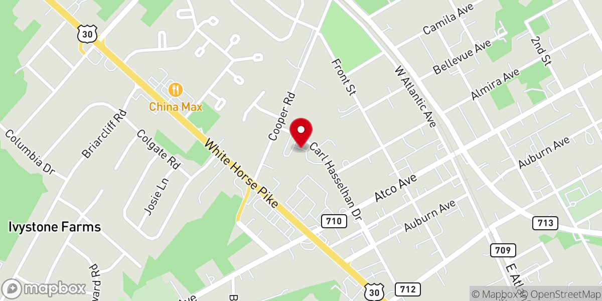 Map showing location of St. Rita of Cascia Hall