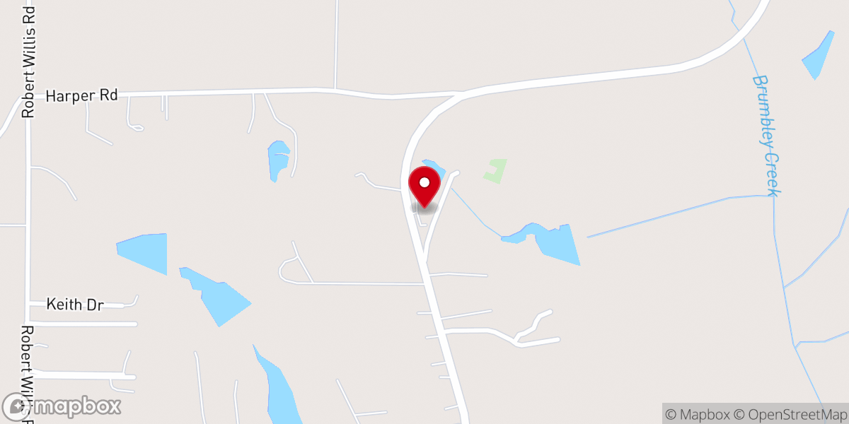 Map showing location of Redeeming Life Fellowship Church