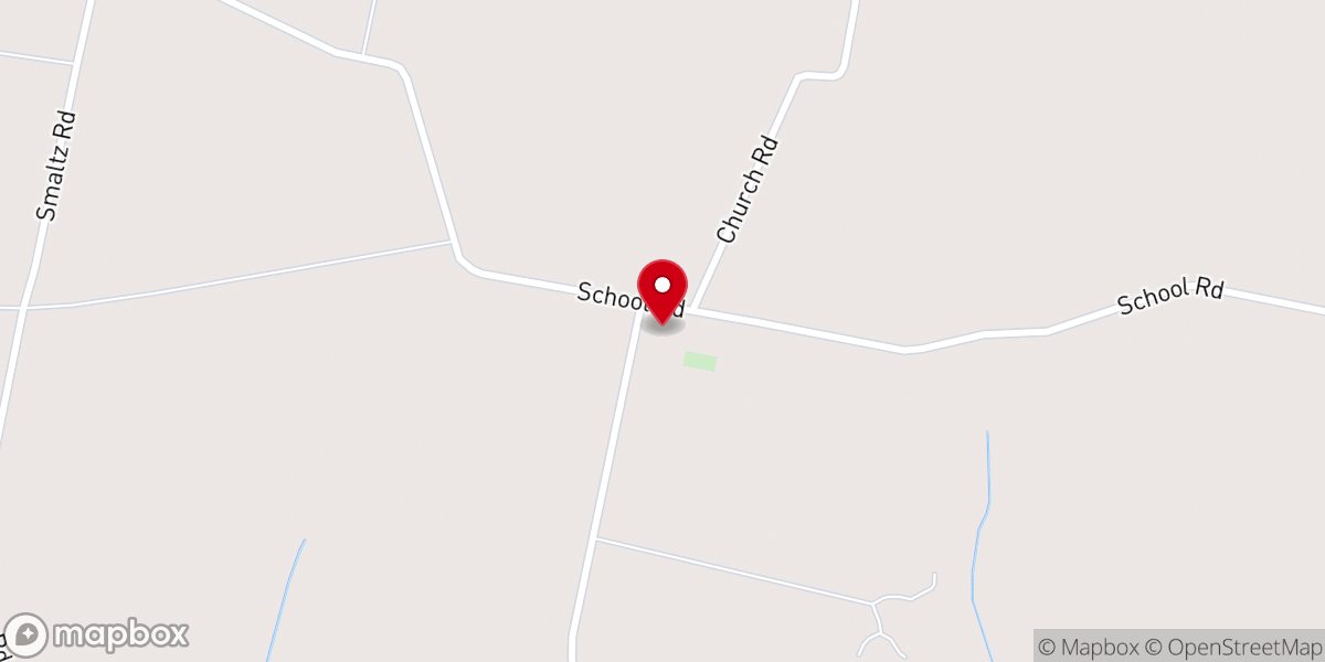 Map showing location of Martin's Mennonite Church (Weaverland Conference)