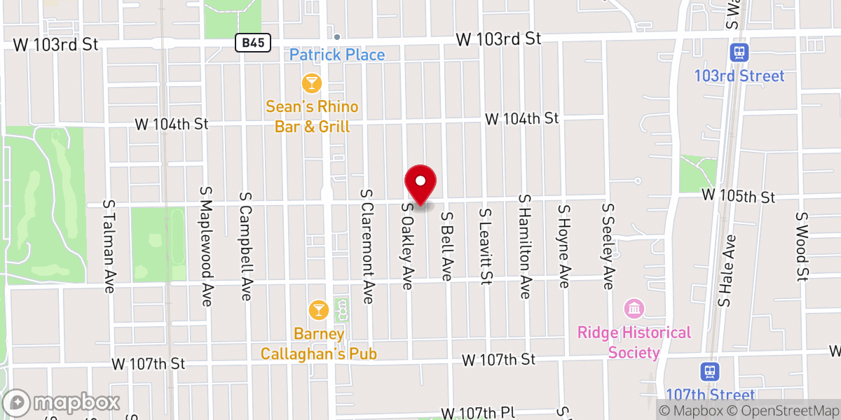 Map showing location of St John the Divine Lutheran Church