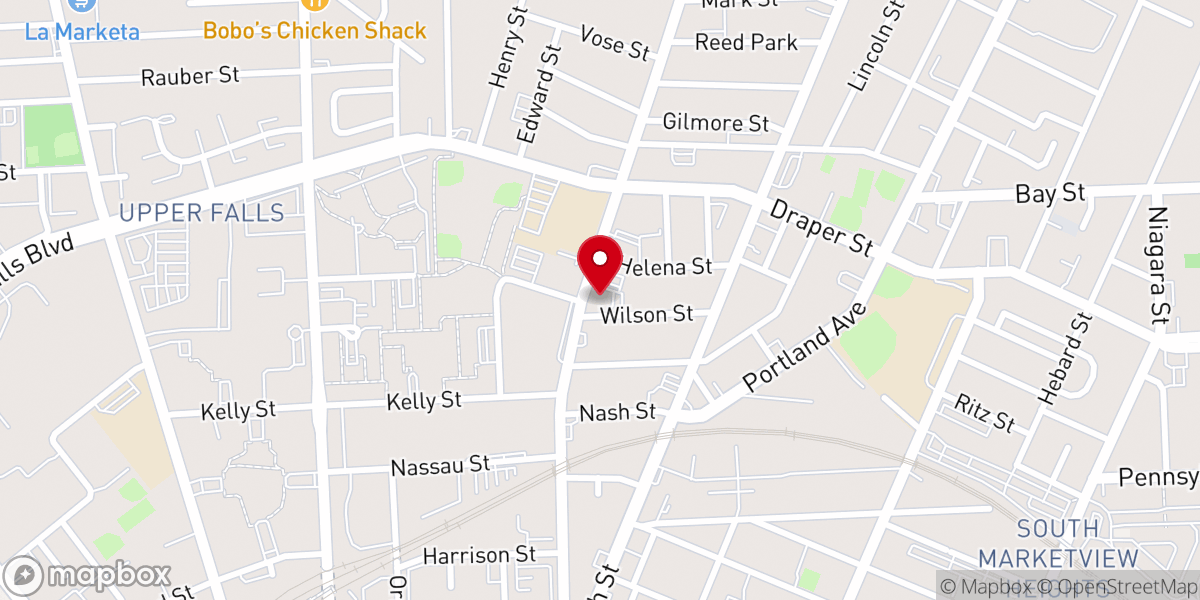 Map showing location of First Genesis Baptist Church