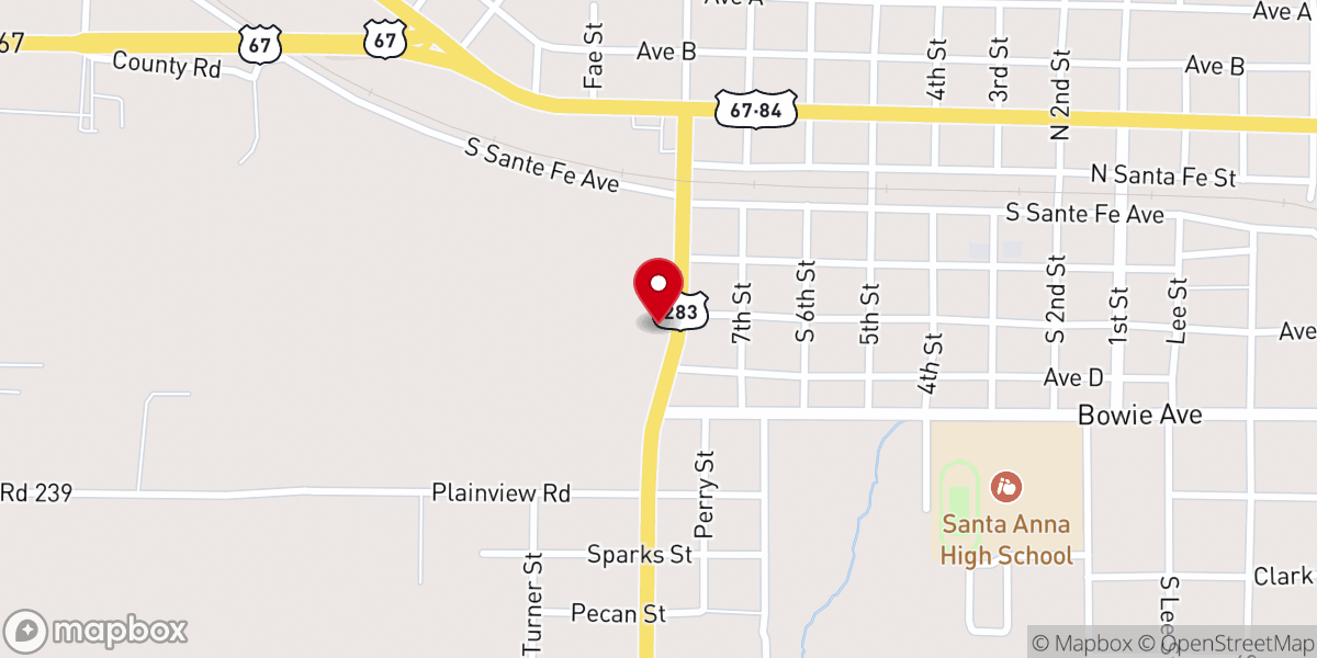 Map showing location of Reformed Baptist Church