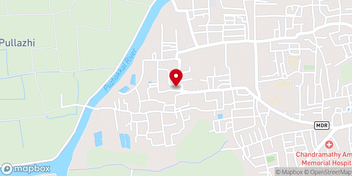 Map showing location of St.Joseph's Church, Pullazhi