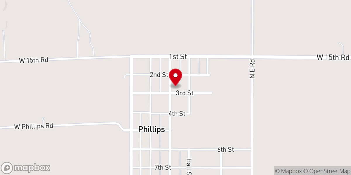 Map showing location of Phillips Global Methodist Church