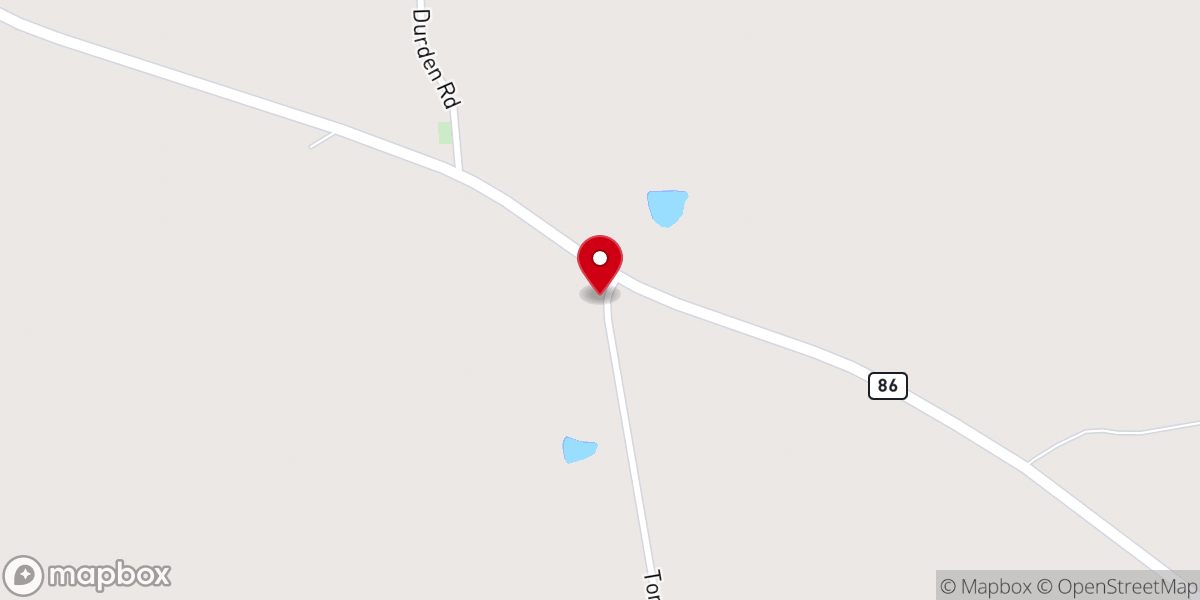 Map showing location of Rock Hill Church