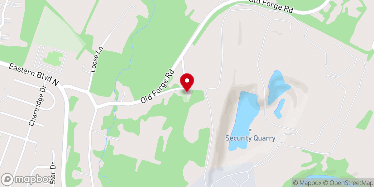 Map showing location of Shiloh United Methodist Church