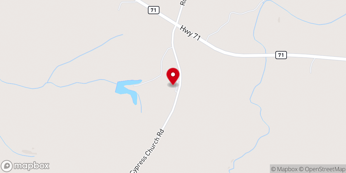 Map showing location of Cypress Chapel A.M.E. Church