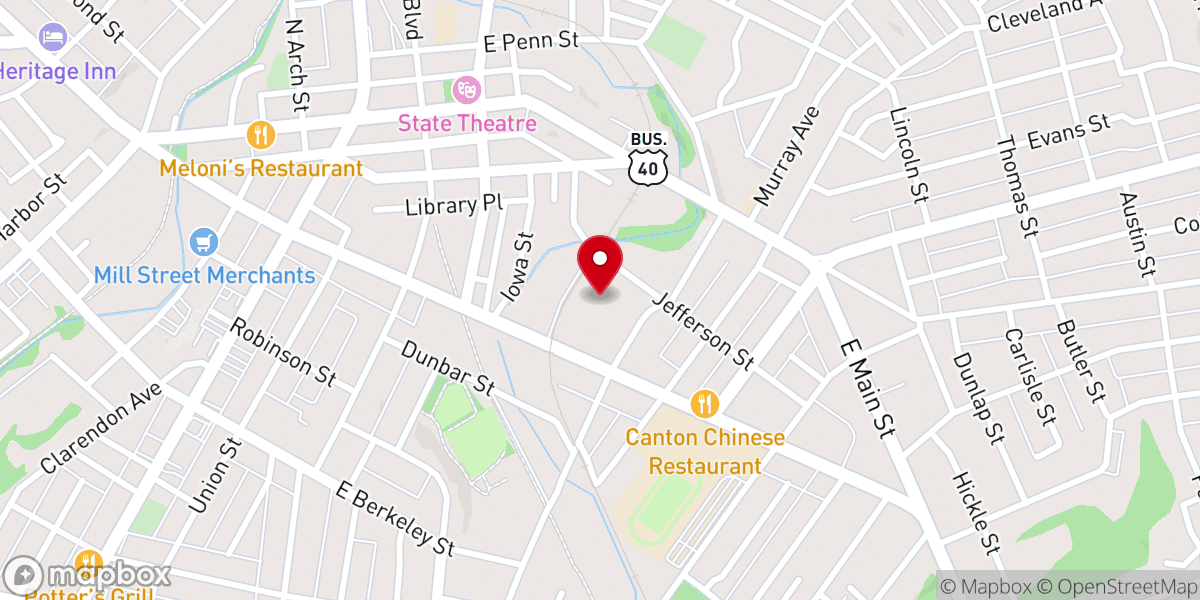 Map showing location of St. John the Evangelist Regional Catholic School