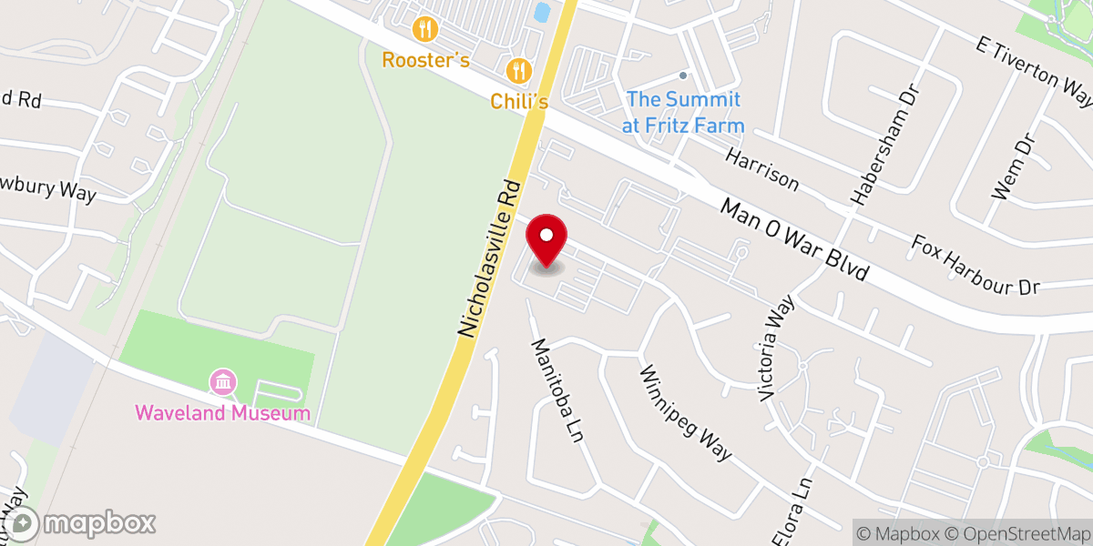 Map showing location of Porter Memorial Baptist Church