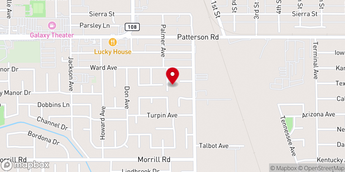 Map showing location of Dry Community Church