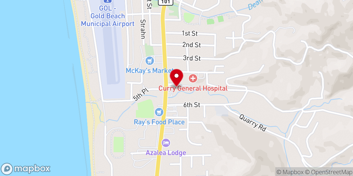 Map showing location of Bethany Lutheran Church
