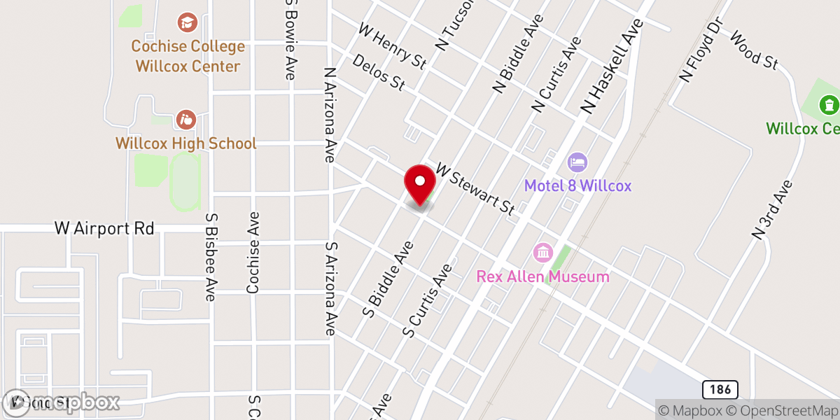 Map showing location of Joanne Todd Christian School