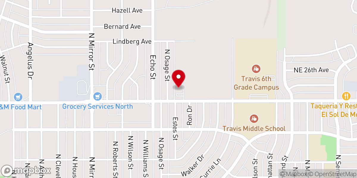 Map showing location of Iglesia Amarillo Para Cristo