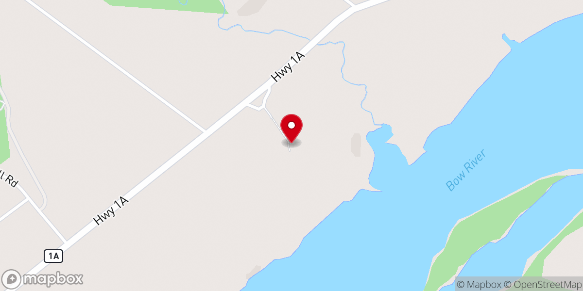 Map showing location of McDougall Memorial Church