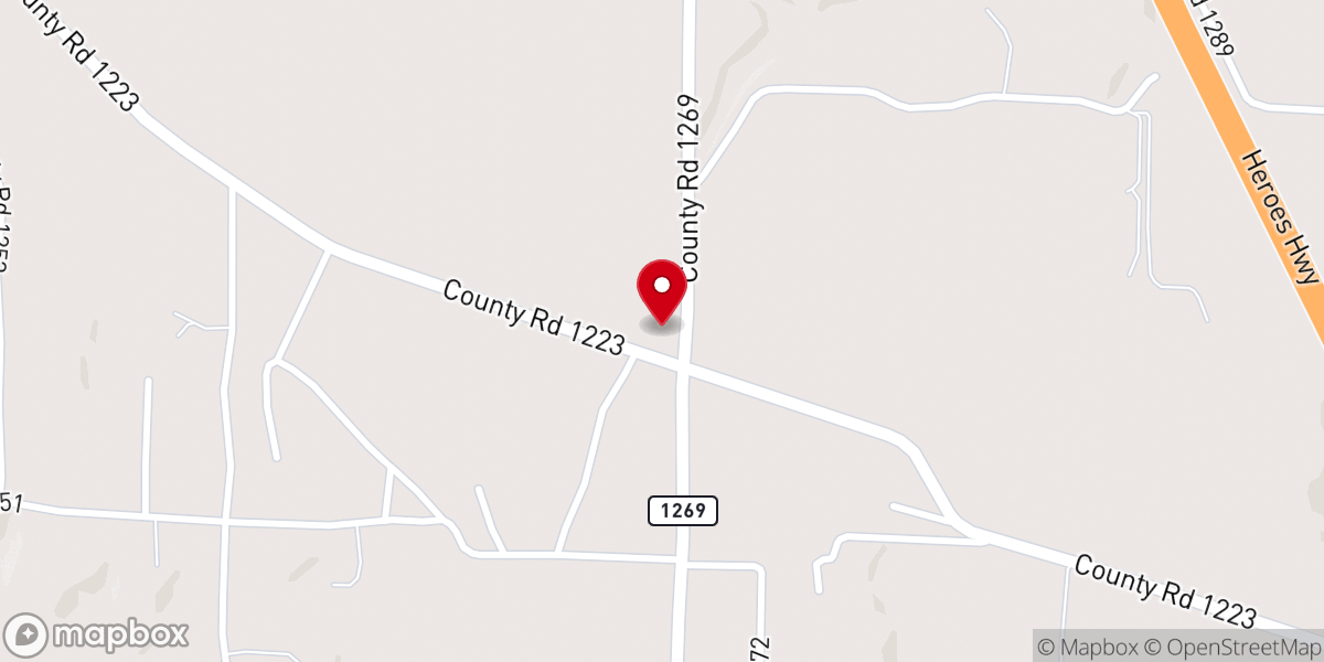Map showing location of Longview Church of God