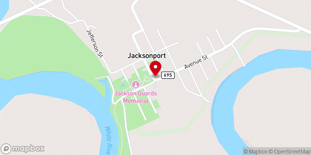 Map showing location of First Southern Baptist Church