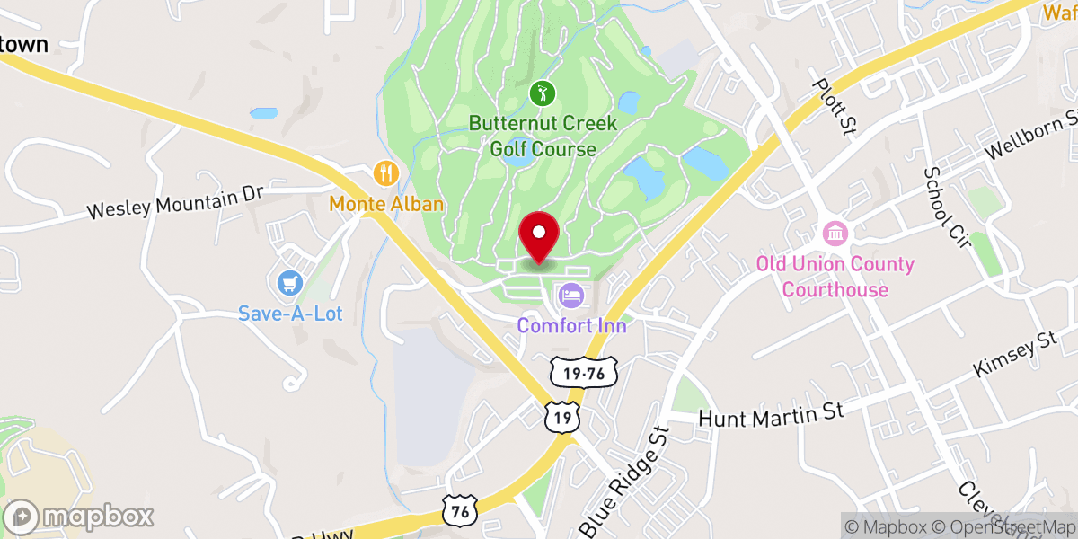 Map showing location of Union County Community Center