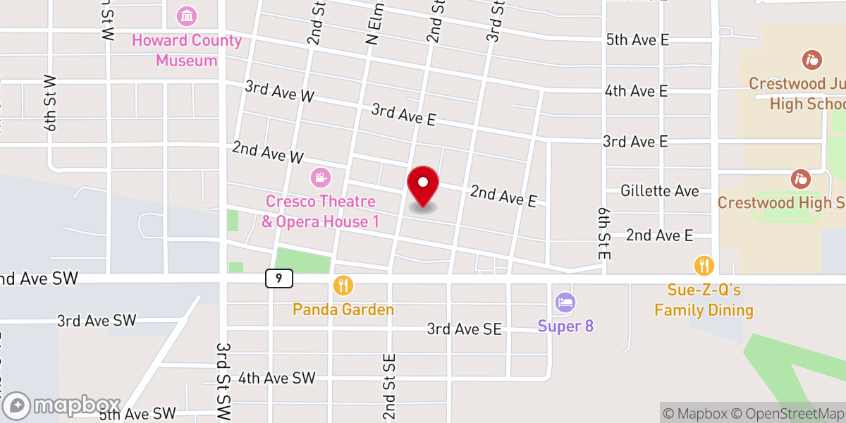 Map showing location of Notre Dame Parish
