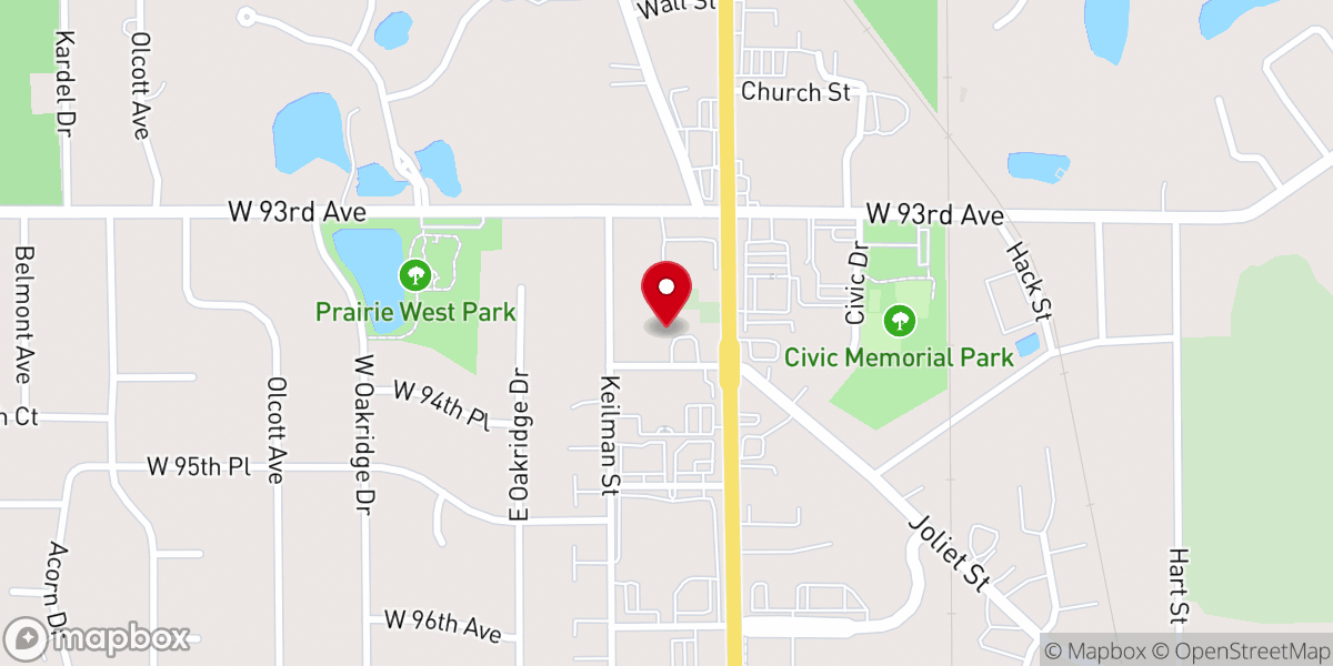 Map showing location of St. John the Evangelist School