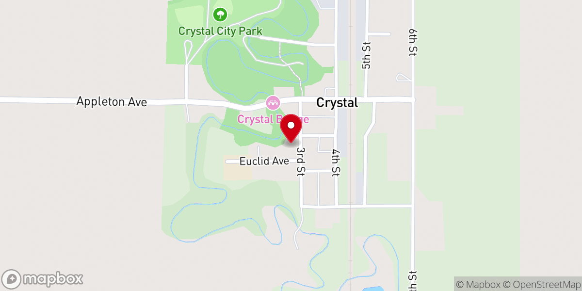 Map showing location of United Crystal Methodist Church