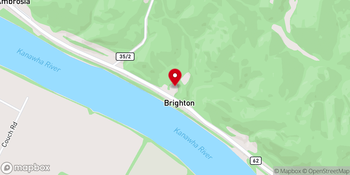 Map showing location of Brighton Methodist Episcopal Church