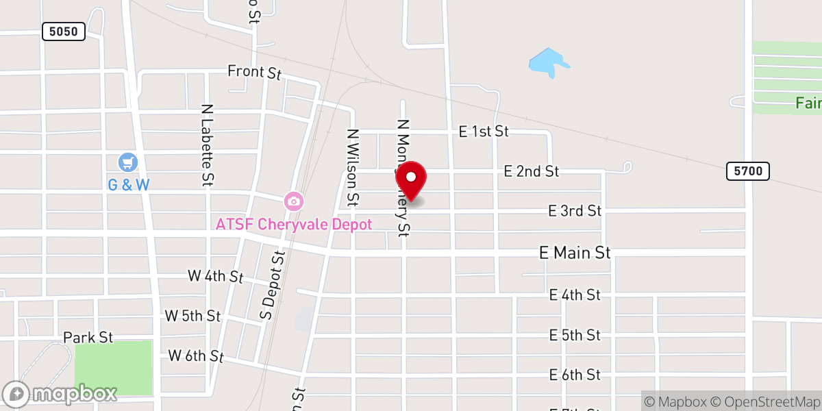 Map showing location of Presbyterian Church