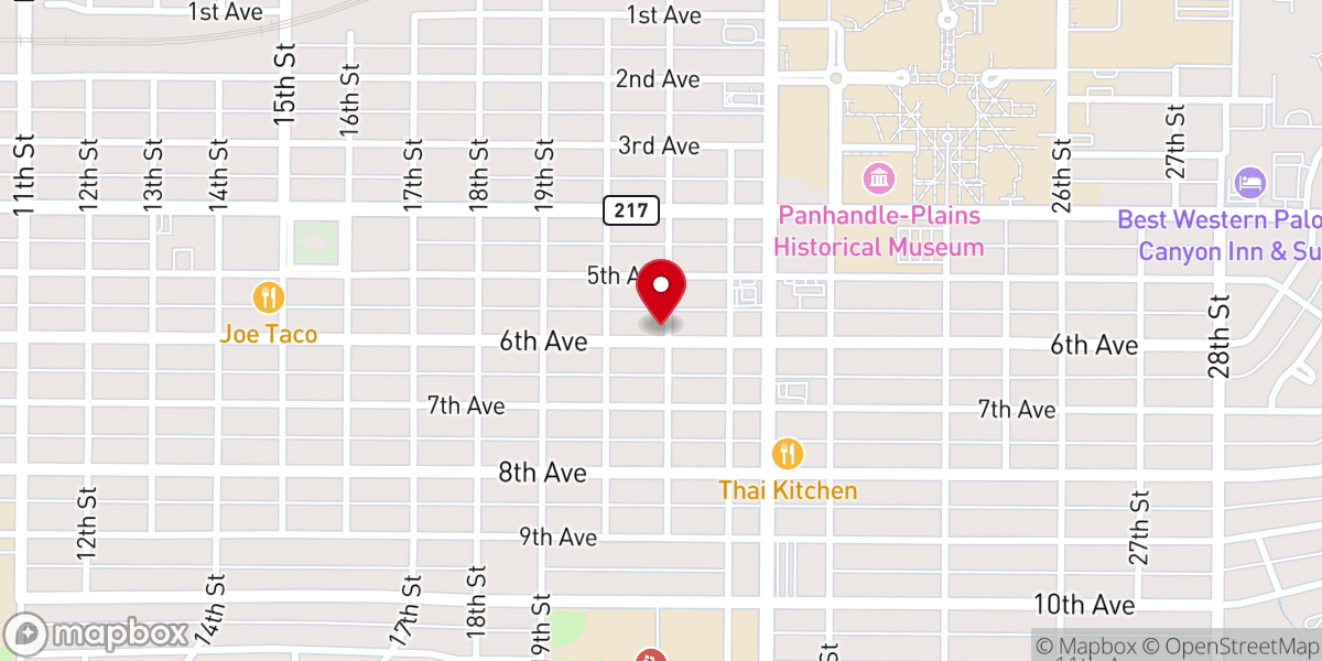 Map showing location of Church of Christ Canyon