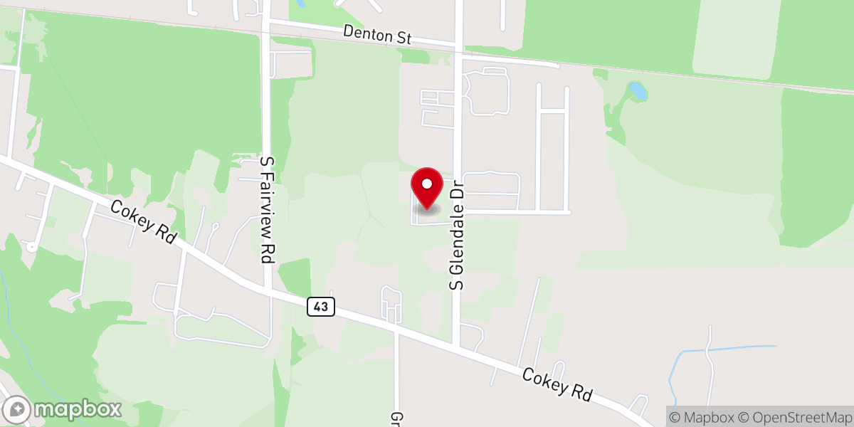 Map showing location of Light of Peace Baptist Church