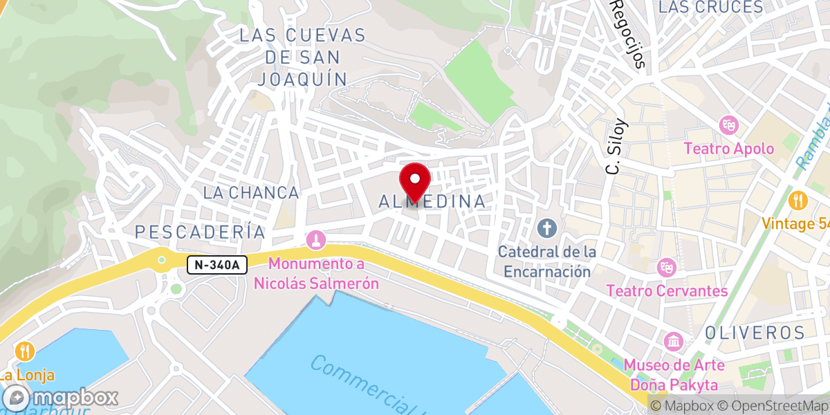 Map showing location of Iglesia de San Juan Evangelista