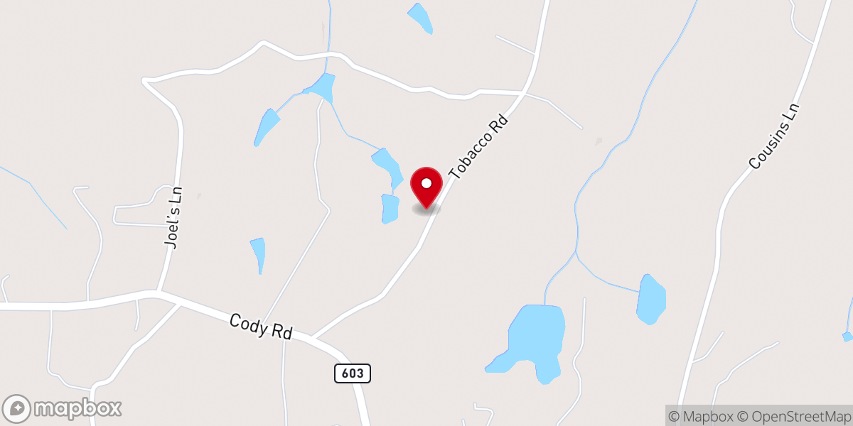 Map showing location of Republican Grove Baptist Church