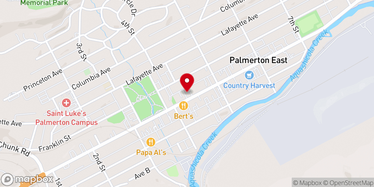 Map showing location of Penn Northeast Conference United Church of Christ
