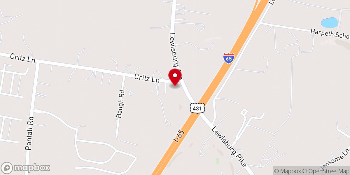 Map showing location of Cowles Chapel United Methodist