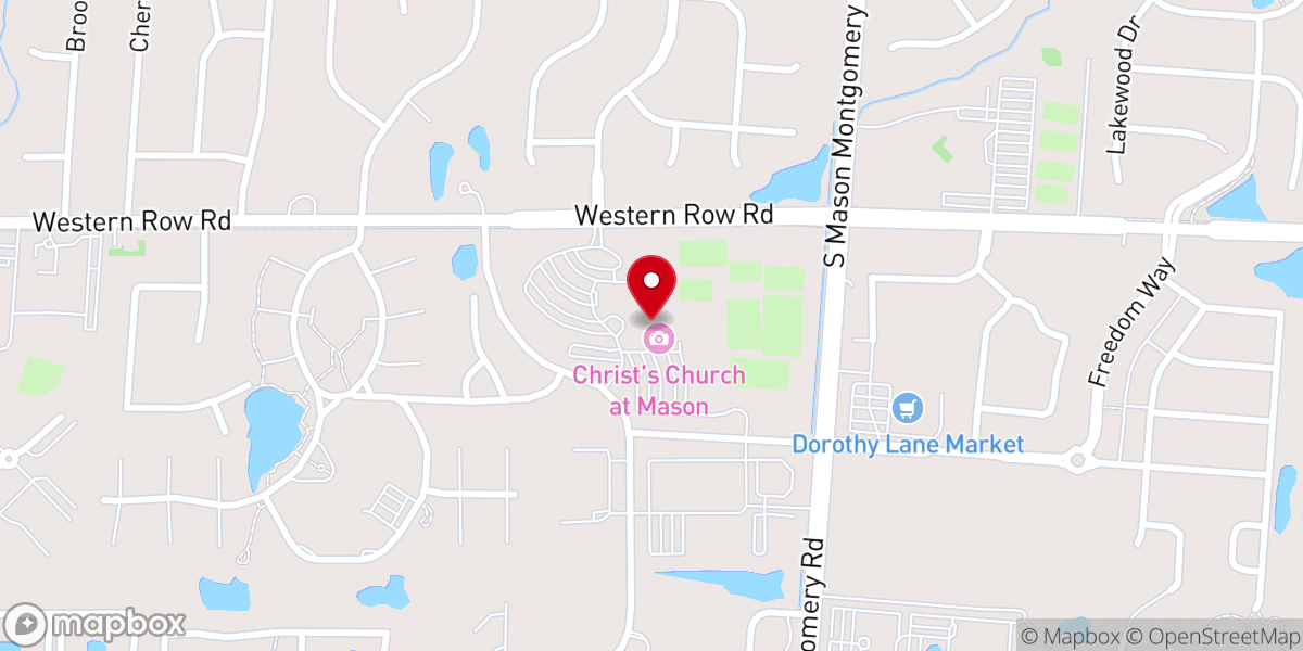 Map showing location of Christs Church