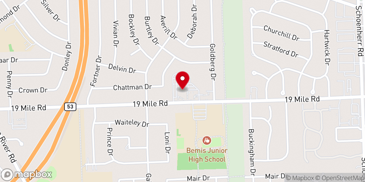 Map showing location of St. Matthias Catholic Church