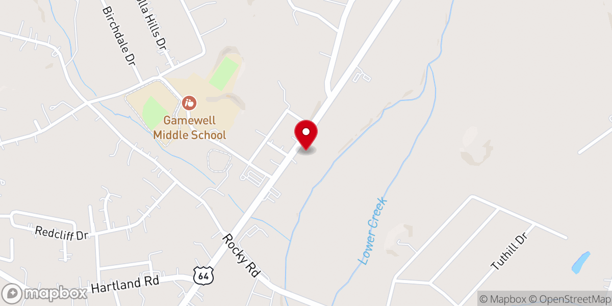 Map showing location of Christ Church of Lenoir