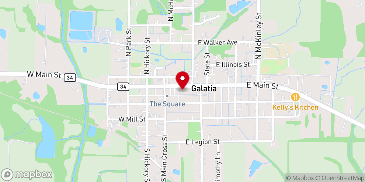 Map showing location of First Baptist Church FLOC