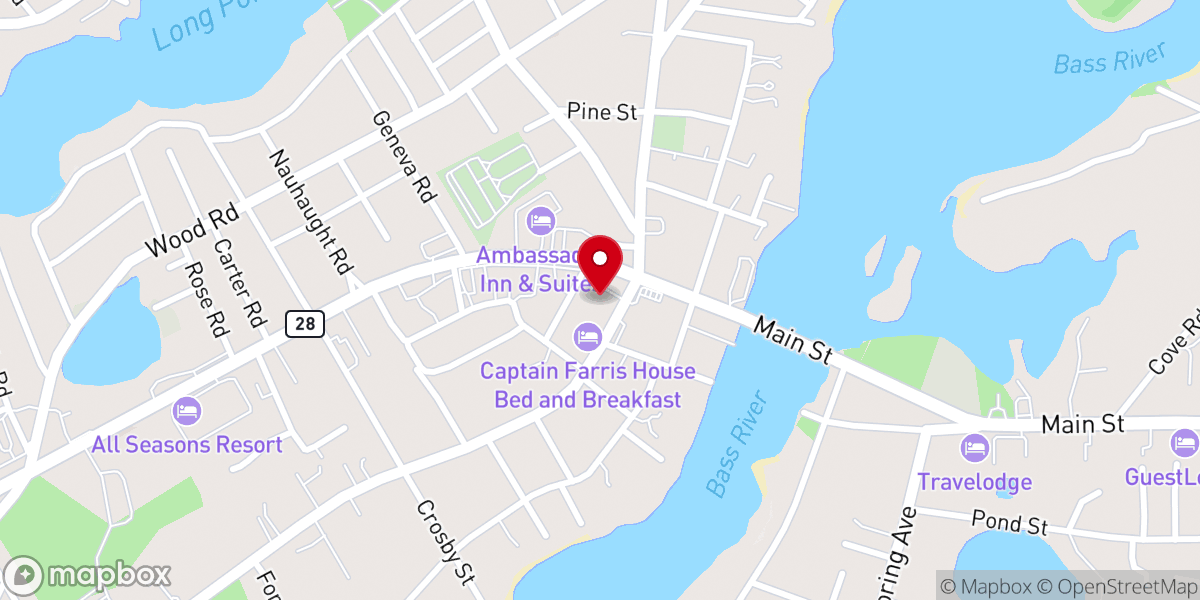 Map showing location of South Yarmouth United Methodist