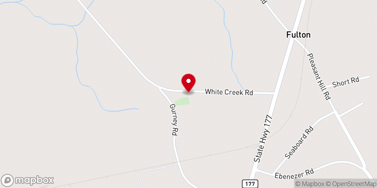 Map showing location of Whites Creek Church