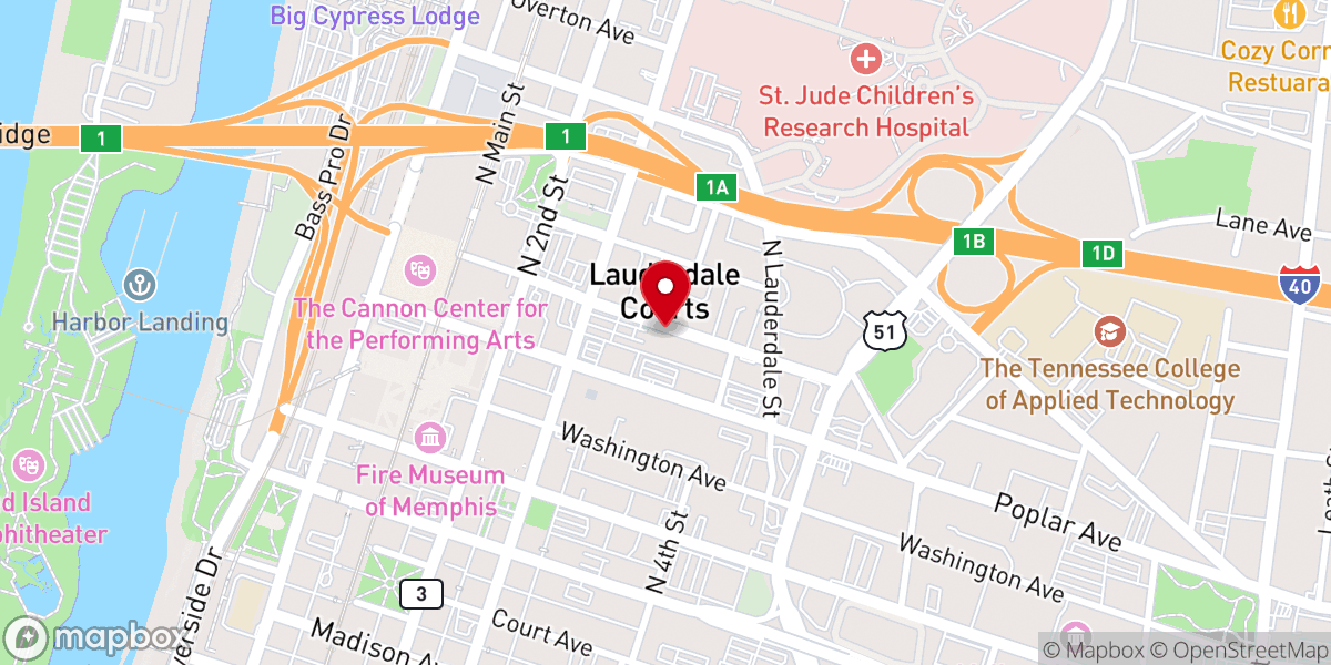 Map showing location of Light of Glory International Church