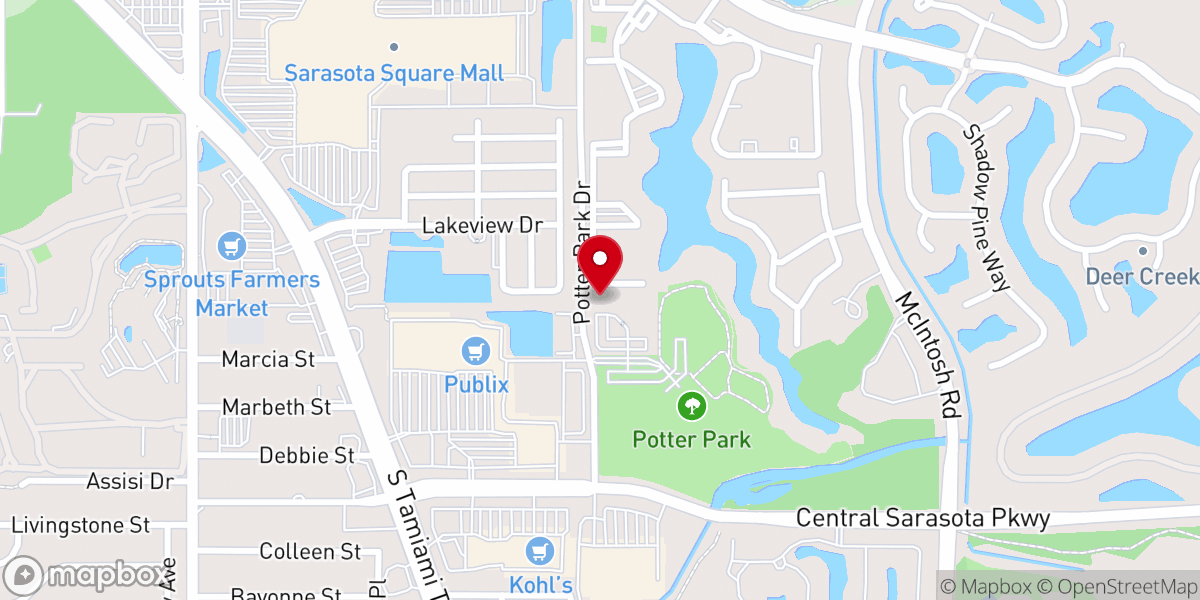 Map showing location of Habitacion de Dios - Iglesia Hispana Sarasota