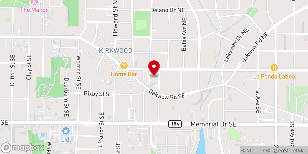 Map showing location of Israel Baptist Church