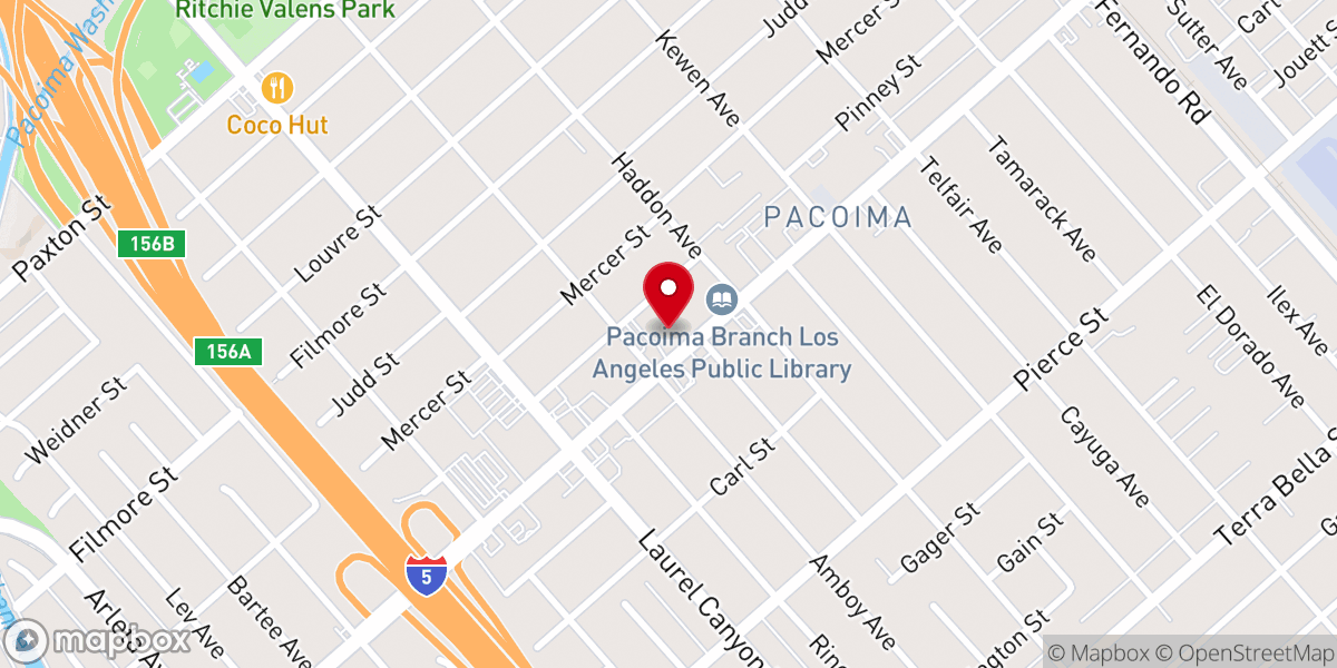 Map showing location of iglesia del nombre de Jesus FDAV