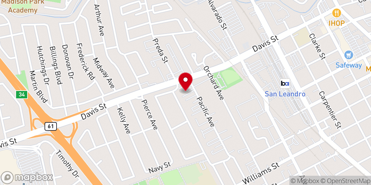 Map showing location of East Bay Baptist Association