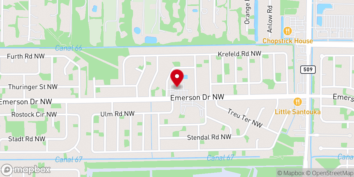 Map showing location of Faith Baptist Church of Palm Bay