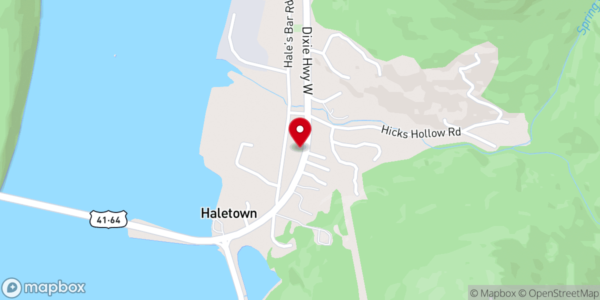 Map showing location of Guild First Baptist Church