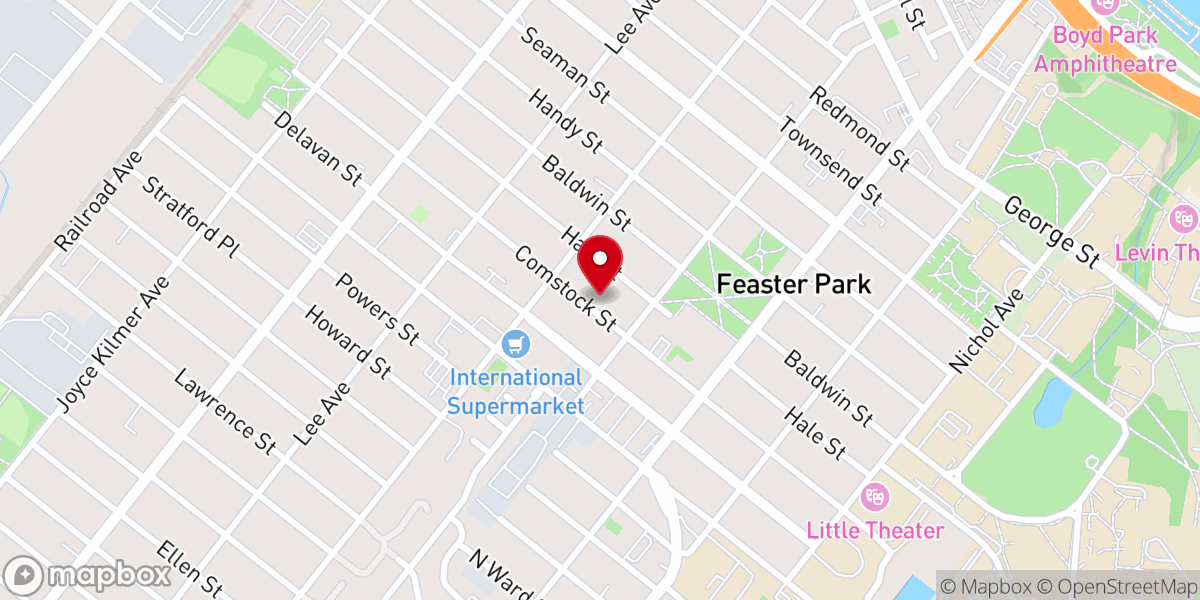 Map showing location of Bethel Church of God In Christ